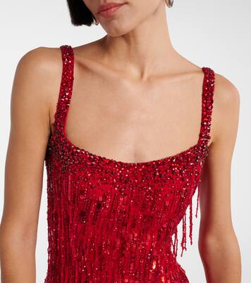 Robe longue Fleur à sequins | Jenny Packham