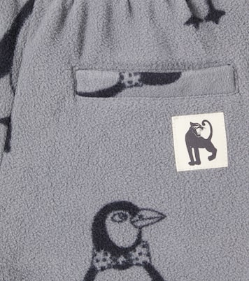 Penguin printed fleece sweatpants | Mini Rodini
