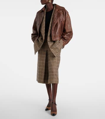 Semele 90 leather-trimmed tweed pumps | Manolo Blahnik