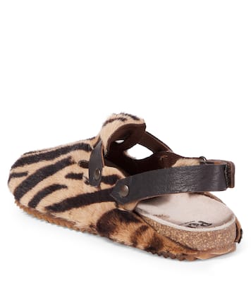 Printed calf hair slingback flats | PèPè