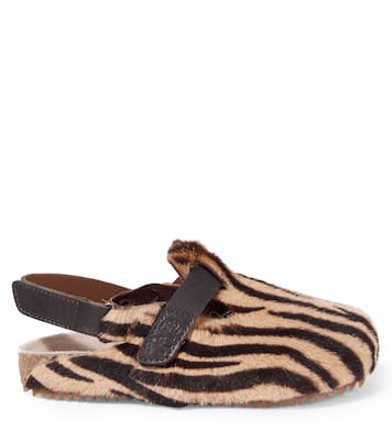 Printed calf hair slingback flats | PèPè