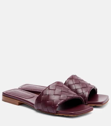 Parco Intrecciato leather slides | Bottega Veneta