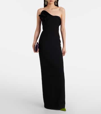 Floral asymmetric corset gown | Roland Mouret