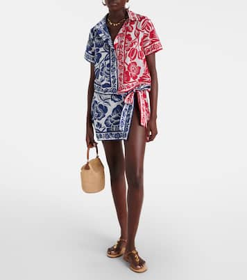 Cashew And Birds cotton miniskirt | Farm Rio