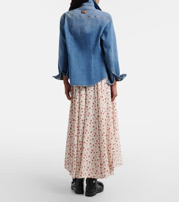 Floral silk-blend midi skirt | Dolce&Gabbana