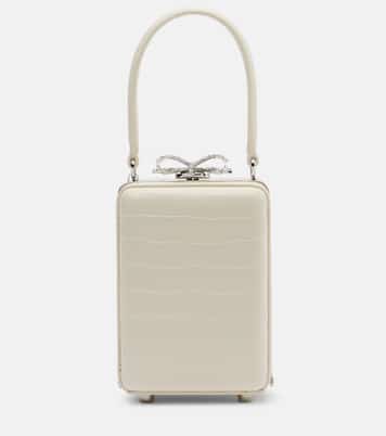 Tote Bag Micro aus Leder mit Kristallen | Self-Portrait