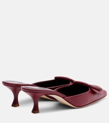 Maysale 50 snake-effect leather mules | Manolo Blahnik