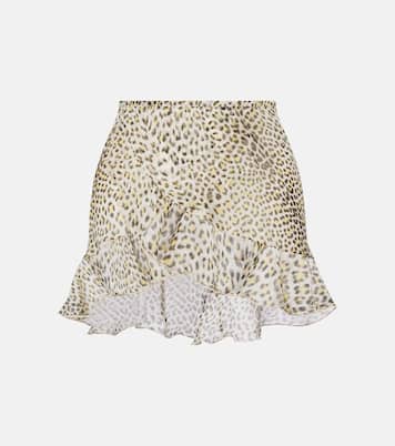 Leopard-print silk beach cover-up | Roberto Cavalli