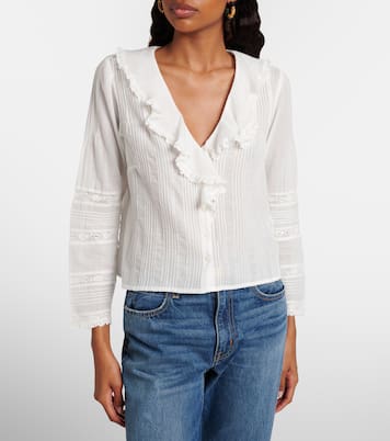 Huguette ruffled cotton blouse | Dôen