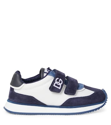 DG suede-trimmed sneakers | Dolce&Gabbana Kids
