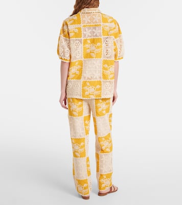 Gerade Hose aus Baumwolle mit Spitze | Farm Rio