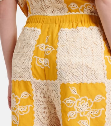 Gerade Hose aus Baumwolle mit Spitze | Farm Rio