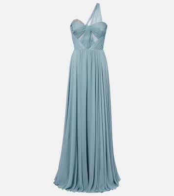 Sahra embellished draped silk gown | The New Arrivals Ilkyaz Ozel
