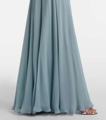 Sahra embellished draped silk gown | The New Arrivals Ilkyaz Ozel