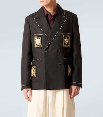 Veste de costume Bullion Card en lin | Bode
