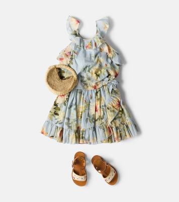 Mahon floral ruffled cotton skirt | Zimmermann Kids