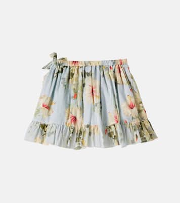 Mahon floral ruffled cotton skirt | Zimmermann Kids