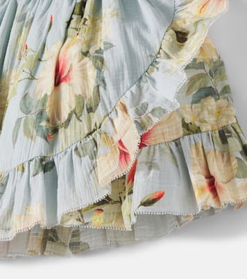 Mahon floral ruffled cotton skirt | Zimmermann Kids