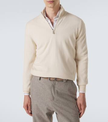 Cashmere half-zip sweater | Brunello Cucinelli