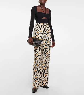 High-Rise Straight-Fit-Hose Lanai | Nanushka