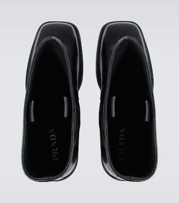 磨砂皮革切尔西靴子 | Prada