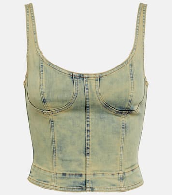 Cropped-Top Harley aus Denim | KNWLS