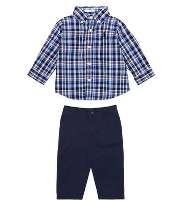 Baby checked cotton shirt and pants set | Polo Ralph Lauren Kids