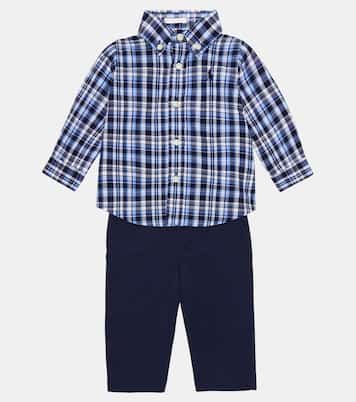 Baby checked cotton shirt and pants set | Polo Ralph Lauren Kids