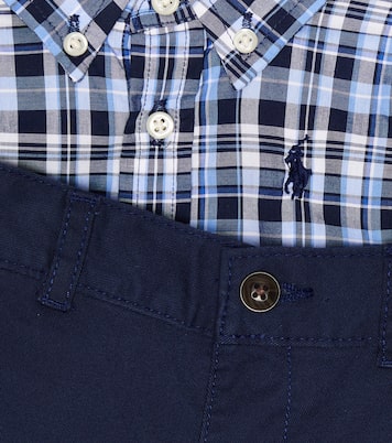 Baby checked cotton shirt and pants set | Polo Ralph Lauren Kids