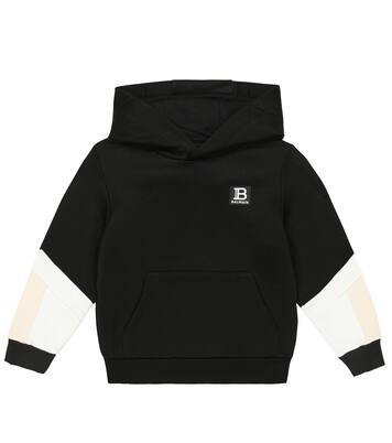 Sweat-shirt à capuche en coton mélangé | Balmain Kids