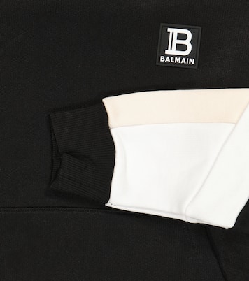 Sweat-shirt à capuche en coton mélangé | Balmain Kids