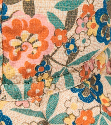 Baby Cadia floral cotton sun hat | Caramel