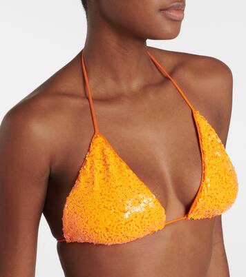 Haut de bikini à sequins | Norma Kamali
