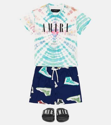Logo tie-dye cotton jersey T-shirt | Amiri Kids