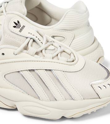 Oztral J leather mesh-trimmed sneakers | Adidas Originals Kids