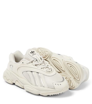 Oztral J leather mesh-trimmed sneakers | Adidas Originals Kids