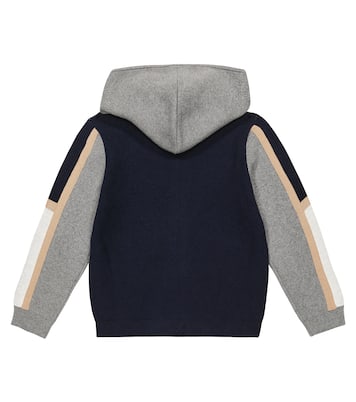 Colorblocked cotton and wool hoodie | Chloé Kids