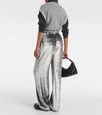 Weite Hose aus Samt | Brunello Cucinelli