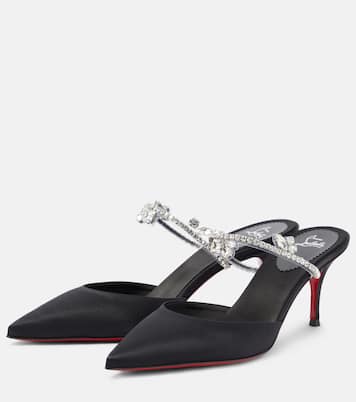 Planet Queen 70 satin mules | Christian Louboutin