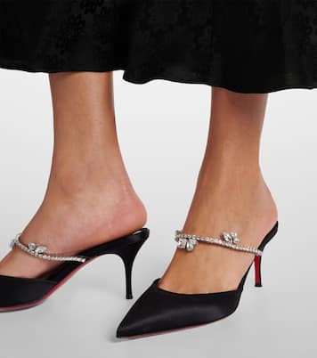 Planet Queen 70 satin mules | Christian Louboutin