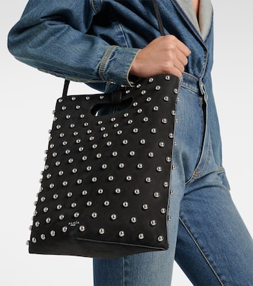 Folded embellished suede tote bag | Alaïa