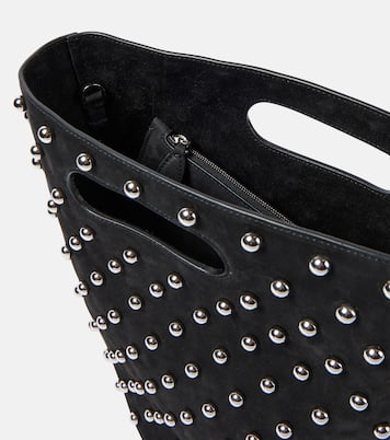 Folded embellished suede tote bag | Alaïa
