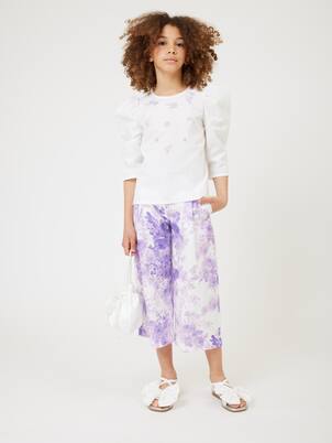 Pantaloni a gamba larga in cotone | Monnalisa