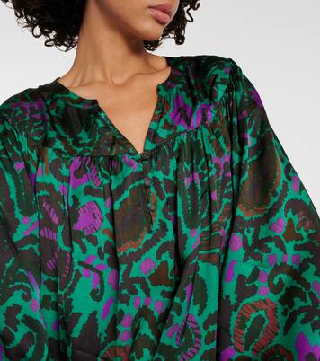 Bedruckte Bluse Reeve aus Satin | Velvet