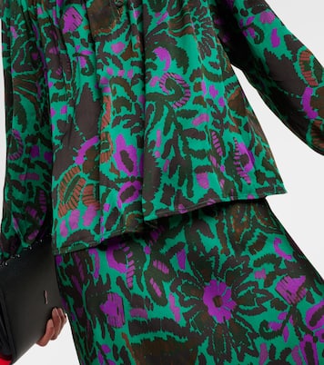 Bedruckte Bluse Reeve aus Satin | Velvet