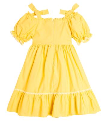 Bow-detail tiered cotton dress  | Patachou