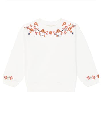 Dolores embroidered cotton-blend sweatshirt | Bonpoint