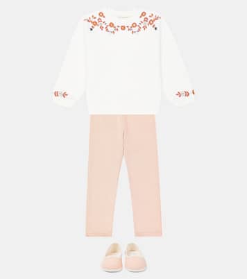 Dolores embroidered cotton-blend sweatshirt | Bonpoint