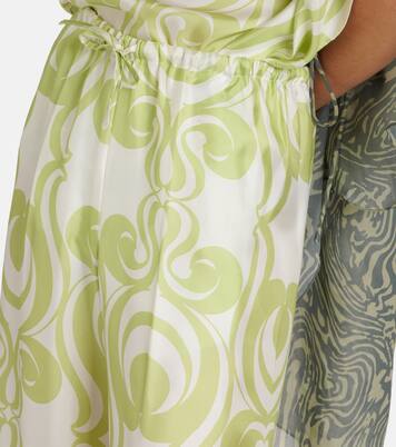 Pantalon ample imprimé en soie | Dries Van Noten