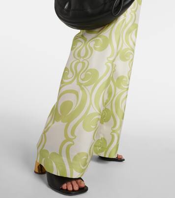 Pantalon ample imprimé en soie | Dries Van Noten